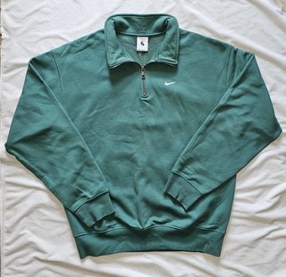 Sudadera Nike Solo Swoosh Verde Media Cremallera S