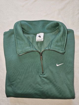 Sudadera Nike Solo Swoosh Verde Media Cremallera S