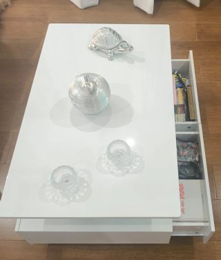 Mesa de centro moderna blanca (Negociable)