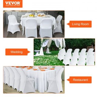 Cubiertas de Silla Plegables de Spandex Elástico, Cubierta de Silla Universal Ajustada, Fundas Protectores Removibles y Lavables, para Bodas, Vacaciones, Banquetes, Fiestas, Celebraciones, Comedor...
