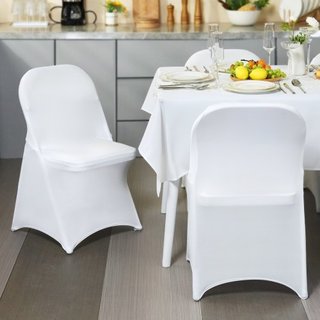 Cubiertas de Silla Plegables de Spandex Elástico, Cubierta de Silla Universal Ajustada, Fundas Protectores Removibles y Lavables, para Bodas, Vacaciones, Banquetes, Fiestas, Celebraciones, Comedor...