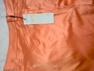 Pantalón satinado naranja