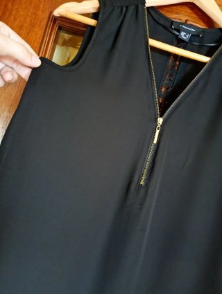 Top negro Atmosphere talla S Encaje y cremallera