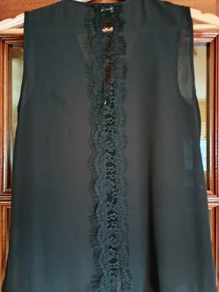 Top negro Atmosphere talla S Encaje y cremallera