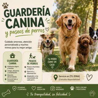 Guardería canina y paseos a domicilio