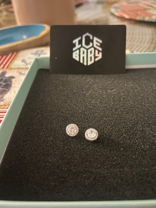 Pendientes Ice Baby Oro 14K/18K Blanco