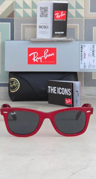Gafas de sol Ray-Ban Wayfarer 2140 transparent red