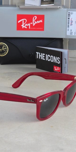 Gafas de sol Ray-Ban Wayfarer 2140 transparent red