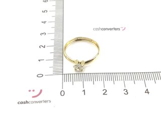 anillo oro 18k con piedra con circonita