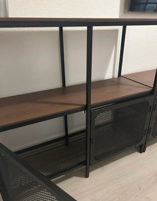 Muebles salón TV metal y madera vintage