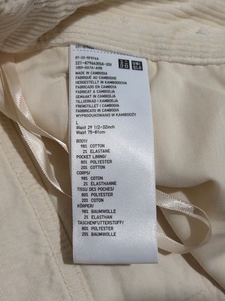 Uniqlo Pantaloni   Tg L (Misure in foto)