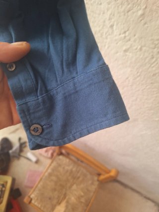 Camisa Lacoste Manga Larga Azul