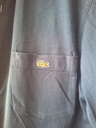 Camisa Lacoste Manga Larga Azul