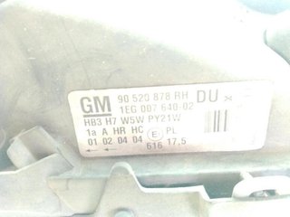 Faro derecho opel 22841452 90520878rh astra g 1.8