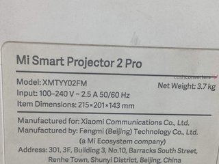 mini proyector xiaomi mi smart projector 2 pro