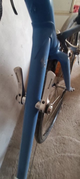 Bicicleta carretera Benotto antigua azul