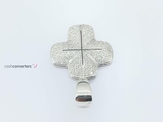 crucifijo oro 18k con piedra con diamante