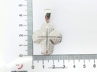 crucifijo oro 18k con piedra con diamante