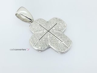 crucifijo oro 18k con piedra con diamante