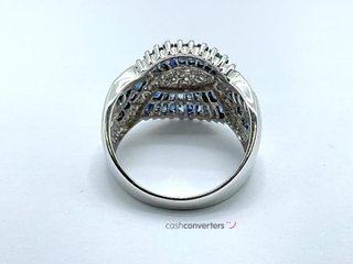 anillo oro 18k con piedra con diamante,zafiro