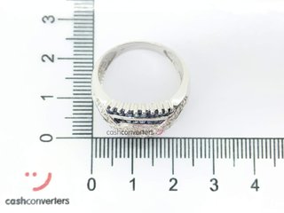 anillo oro 18k con piedra con diamante,zafiro