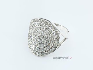 anillo oro 18k con piedra con circonita