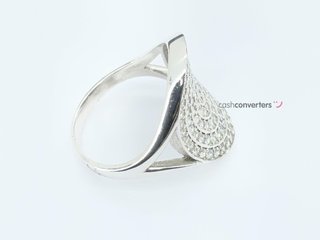 anillo oro 18k con piedra con circonita