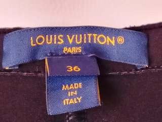 Vestido Louis Vuitton Negro Cuello Peter Pan Talla