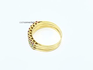 anillo oro 18k con piedra con diamante,esmeralda,rubi