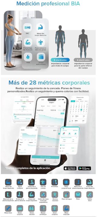 Bascula Inteligente 8 Electrodos App Bluetooth