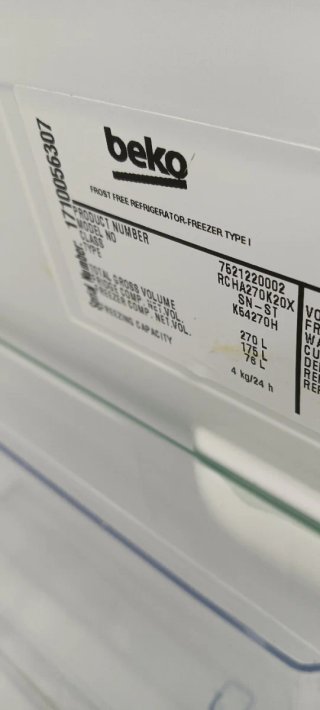 Nevera Beko FREEZER Acero Inoxidable