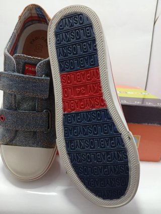Scarpe bimbo tela jeans Pablosky nuove
