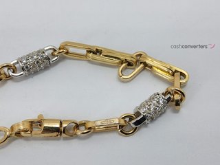 pulsera oro 18k con piedra con circonita