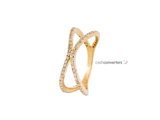anillo oro 18k con piedra con circonita