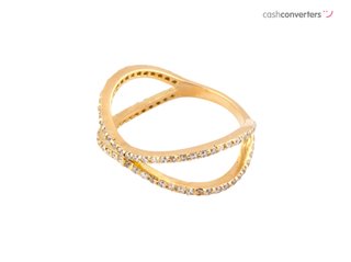 anillo oro 18k con piedra con circonita