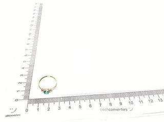 anillo oro 18k con piedra con circonita,topacio t. 16 (17,84 mm)