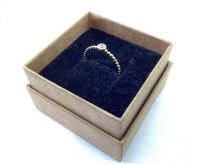anillo oro 18k con piedra con circonita t. 12 (16,56 mm)