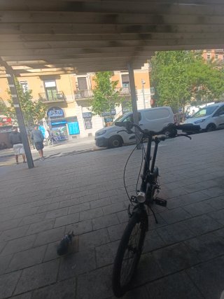 Bicicleta plegable BTWIN negra