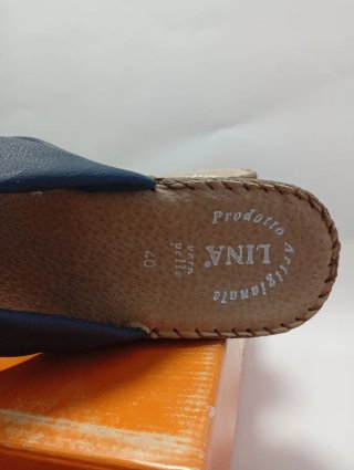 Zoccoli donna Lina blu nuovi