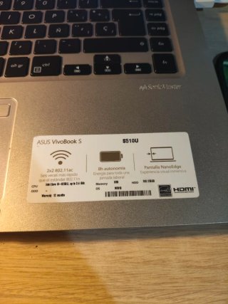 Portátil ASUS VivoBook S Grigio/Argento