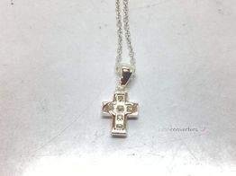 cadena plata 925mm con piedra con circonita 19cm