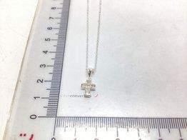 cadena plata 925mm con piedra con circonita 19cm