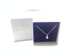 cadena plata 925mm con piedra con circonita 19cm