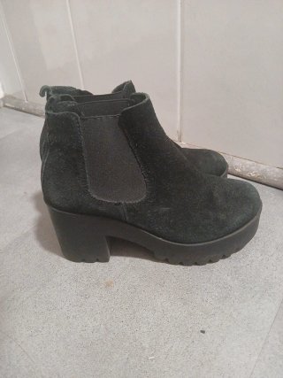 Botines negros tacón plataforma talla 37