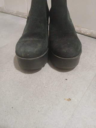 Botines negros tacón plataforma talla 37