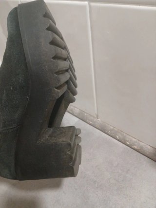 Botines negros tacón plataforma talla 37