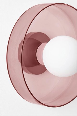 Aplique pared Jaxal Sklum rosa cristal