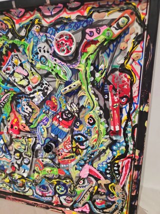 Obra de arte collage y acrílico