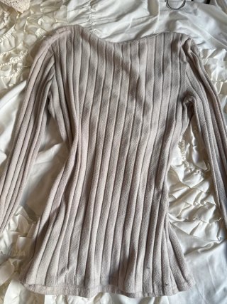 Camiseta beige manga larga