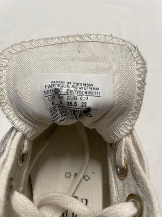 Zapatillas Converse Piel Blancas T.35.5